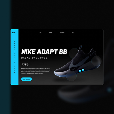 NIKE ADAPT BB Web Design using Figma 3d 3d illustration ad figma figma designs graphic design illustration nike sneaker product web design sneaker three dimensional ui ui design uiux ux design web design web designer