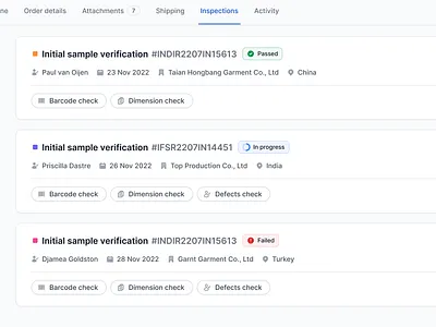 Listing Quality Control Inspections checks complex list figma list product design quality control saas status table tags tiles ui ux ui web