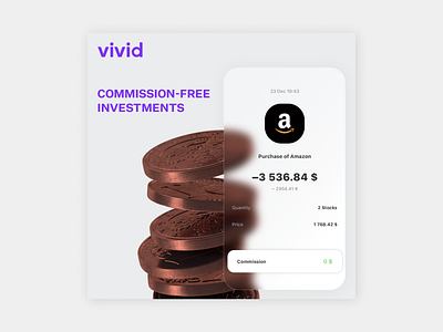 Vivid Invest - banner for invest offer banners branding design graphic design illustration vector