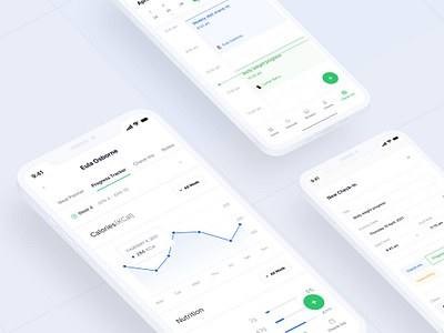 Meal & Progress Tracker - Mobile App brandind healthy tracker meal planning mobile mobile app schedule scheduling system tracker ui