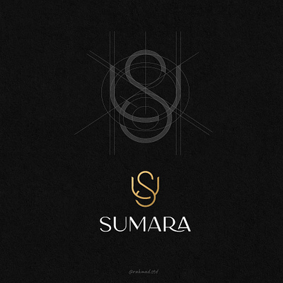 Letter SU logo branding desain design ikon illustration ilustrasi logo merek ui vektor