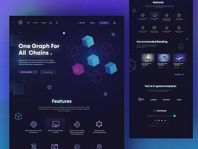 Blockchain Landing Page adobexd block blockchain chains concept design crypto graph ui uidesign uxdesign