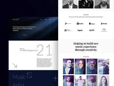 Mars Management website branding design illustration logo tolga tasci typography ui ux vector website