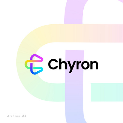 Chyron logo concept branding desain design ikon illustration ilustrasi logo merek ui vektor