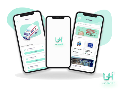 urHealth app branding design graphic design illustration logo mobile ui ux