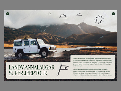 Landmannalaugar Editorial 2022 trends adventure car design editorial layout magazine print tour trip typo typography ui ui elements uidesign uiux ux web web design