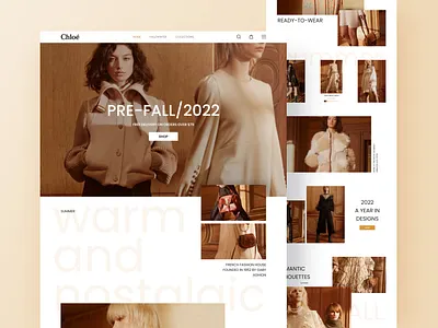 Redesign Chloe Website app design ui ux