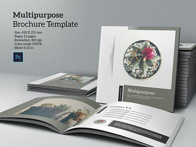 Multipurpose Square Brochure Template brochure template clean creative editable elegant magaine minimal multipurpose multipurpose brochure photography brochure photography magazine photoshop template portfolio portfolio template printable psd square brochure