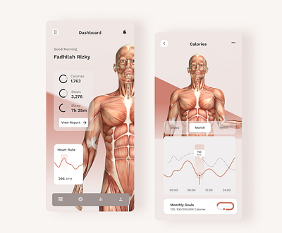 Health Tracker mobile app figma ui