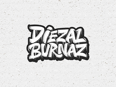 Diezal Burnaz Custom Typography Logo - Tshirt Logo design calligraphy logo creative logo design graphic design hand made logo handlettering handwritten logo high end logo identity lettering logo logo logodesign logotype motion graphics script street logo streetwear logo tshirt design tshirt logo typography logo