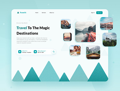 Travel It - Concept art design designinspiration interface landingpage minimal productdesign travel travelwebsite ui uiuxdesign userinterface ux webdesign website webui