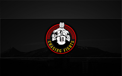 CHASING Fights chasing fights logo emblem mascot talk show