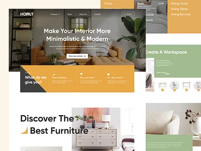 Furniture UI Design branding buy chair creat decoration design flet furniture home logo offer order room sofa ui ux