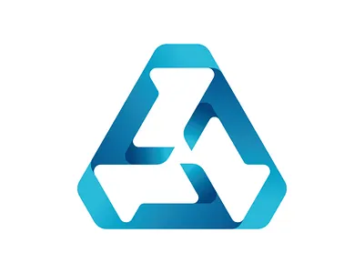 Triangle 3d Logo brand branding business corporate creative illustration media triangle web