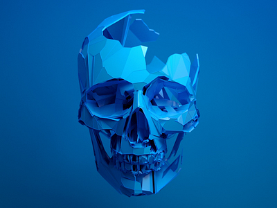 Transformation 3d abstract animation art blender blue color design render shape skull surreal transformation visual