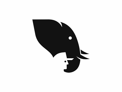 logo concept elephant man safari