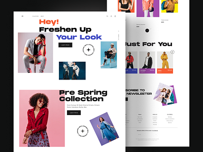 Fashion Store Website apparel beautiful beauty clear clothing ecommerce elegant fashion store fresh landing page man market place modern online outfit store street wear style website woman