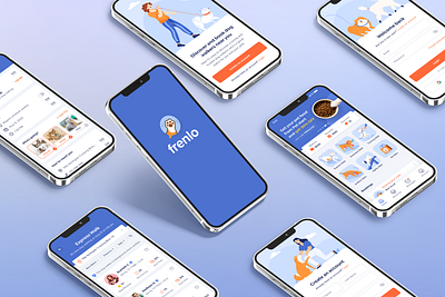 Frenlo Walking App design mobile app product design research ui ux