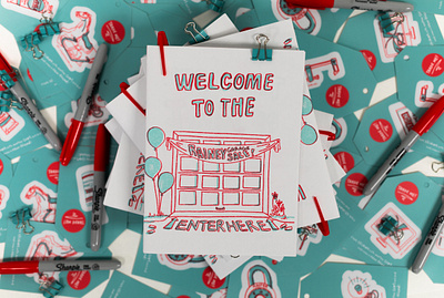 Rainey Garage Sale Zine design graphic design illustration lettering print design stickers zine