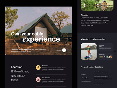 Eila - Web Exploration cabin design desktop editorial design exploration icon layout ui userinterface website design