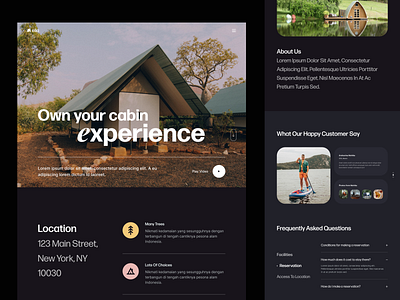 Eila - Web Exploration cabin design desktop editorial design exploration icon layout ui userinterface website design