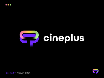 Cineplus Logo Design Concept brand identity branding cineplus colorful cp logo design letter cp logo logo logo design media meta minimal minimalist modern reality verse virtual virtual reality virtual world