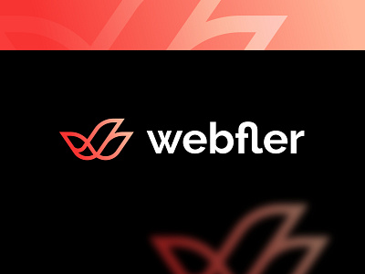 Webfler | Logo for website builder branding builder clean dark theme designer graphic design inpetor logo making logodesigner logotype modern color logo new logo for website product typography web web design website creator website logo website making company wp