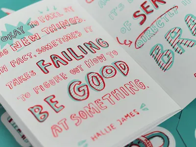 Close-Up of Rainey Garage Sale Zine design graphic design illustration layout design lettering print design quote typography zine