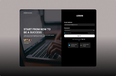 Website Login Page - Stdylessonn branding design loginapp ui uidesigner weblogin websiteapp