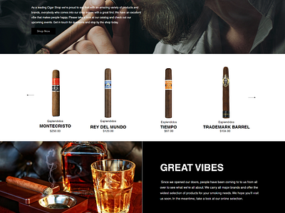 Gentleman Cigar CLub branding logo ux website design