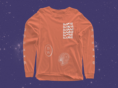 Be Well Shirt branding collage design geometry illustration layout pattern texture type
