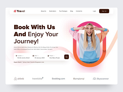 Travel Agency Website adaptive anik deb booking app design design system dribbble best shot landing page landing page design travel agency travel booking travelling ui designer uiux ux designer web web design web page website website design website designer
