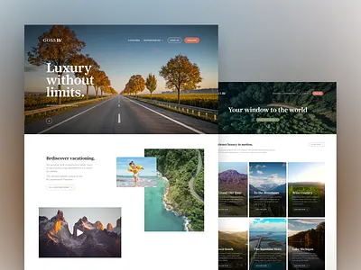 GossRV graphic design hero identity travel ui ux web design
