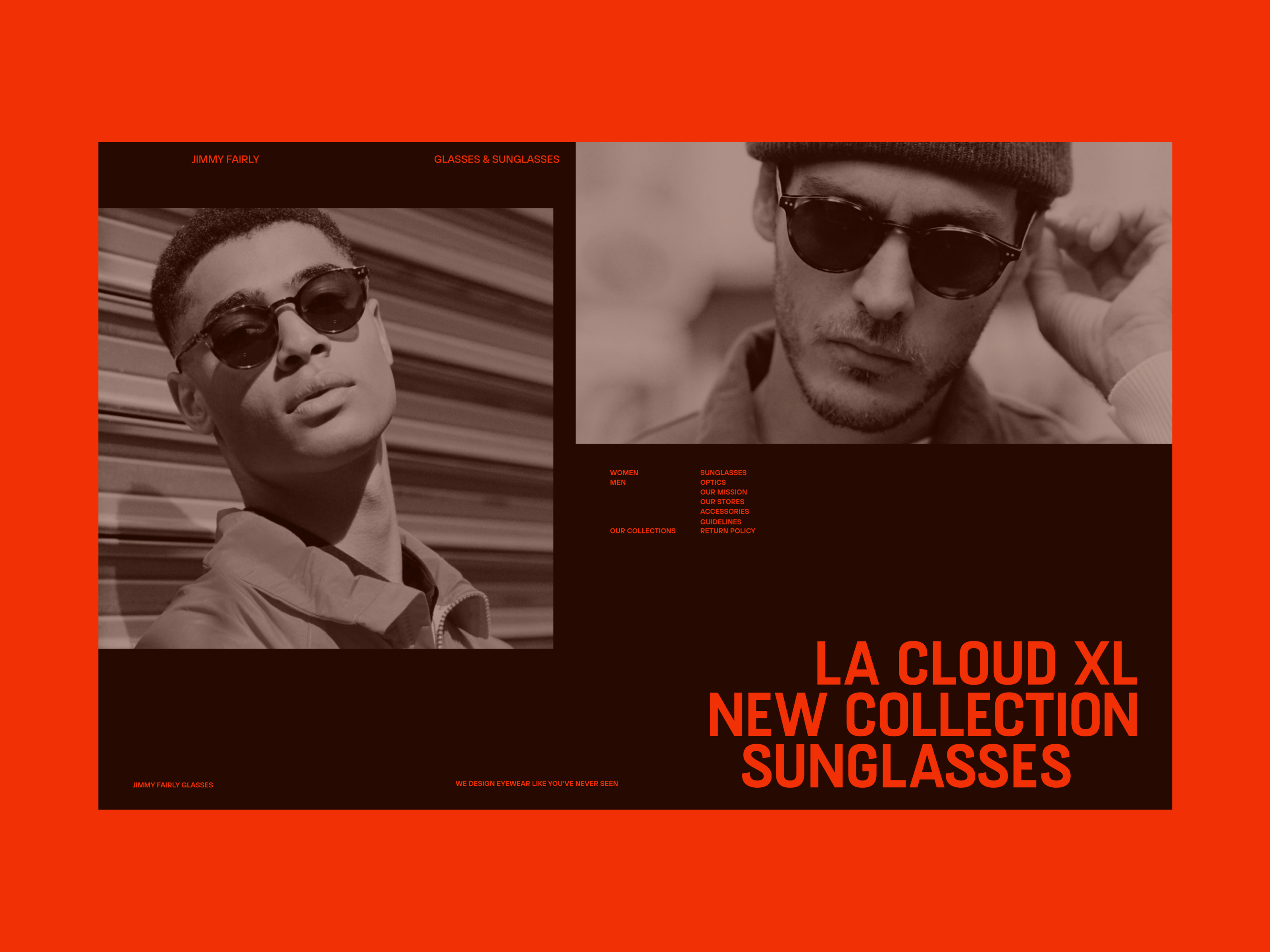 Jimmy fairly - Redesign art direction colorful ecology electro fair glasses green jimmy fairly music optics orange pangram pangrampangram paris sunglasses sustainability ui