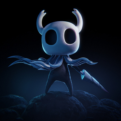 Day 03 Horns, Hollow Knight 3d 3dart blender3d cartoon character fanart hollowknight sculptjanuary sculptjanuary2022