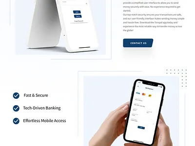 Toropal Banking About Us Web Page Design app design figma uiux design web design