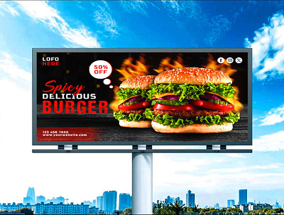 Burger Restaurant Billboard design organization