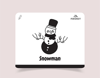 Snowman Vector Design branding design graphic design illustration logo motion graphics snowman vector