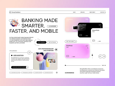 Smart Mobile Banking Web Platform banking website business banking credit card digital finance finance technology financial platform fintech ui mobile banking modern ui money transfer payment solution responsive design secure banking smart payments ui design user experience ux design ux ui web design website