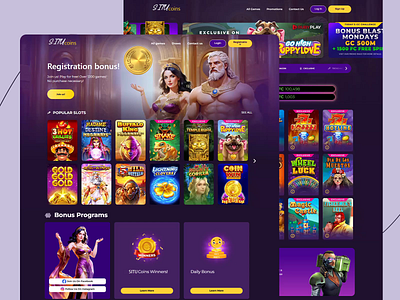 SIUcoins | Casino Slots | Website betting sport bonus programs casino casino slot casino slot ui casino website coins digital casino gambling gaming gold game luck wheel online gambling online slots rewards slot designs slot games slots user experience website design