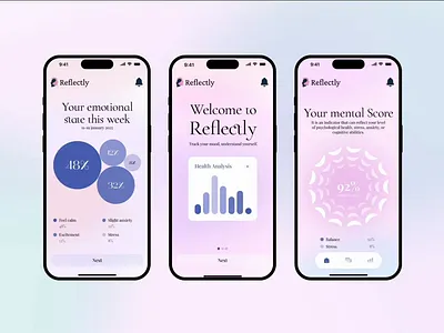 Mental Health & Wellness App activity tracker ai assistant application branding calm app design health app health tracking landing logo mental app mindfulness app mob app modern app ai mood tracker ui ux web design website well being app