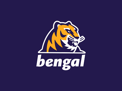 Bengal Logo animal asian beast bengal branding business design face head logo logo design logos mascot minimal negative space simple sport tiger vector wild