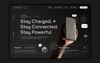 Premium Power.Pack Product Website concept website digital innovation e commerce website futuristic design interactive design landing page modern interface platform design power bank product marketing product showcase tech product ui design user experience user friendly ux ux design ux ui web design website