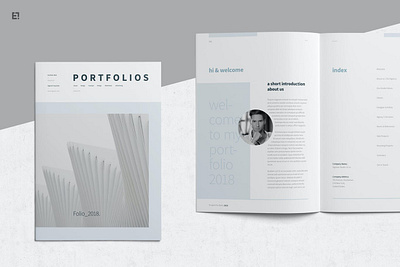 Portfolio Template agency brochure catalog catalogue clean creative design designer download elegant indesign magazine minimalist photography portfolio portfolio template profile showcase simple template