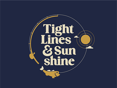 Tight Lines & Sunshine bass cotton bureau fish fish icon fishing fishing shirt lake summer lake sunshine tight lines