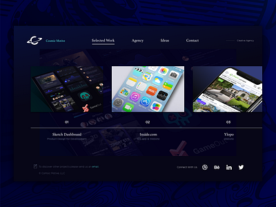 Cosmic Motive • Selected Work product ui ui design ux web web design