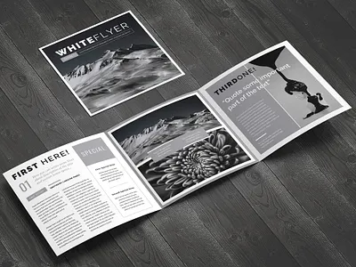 WhiteFlyer Square Brochure Trifold architecture booklet brochure design illustrator newsletter photo photography porfolio square template trifold work