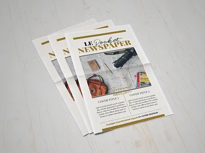 Le Pocket Newspaper brochure deco design digital indesign magazine newsletter newspaper pocket print size small