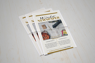 Le Pocket Newspaper brochure deco design digital indesign magazine newsletter newspaper pocket print size small
