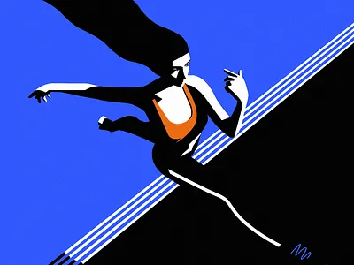 Threshold abstract athete chracter design competition geometric gym illustration jump jumping movemoent olympics run running shapes sport sports vector victory woman workout